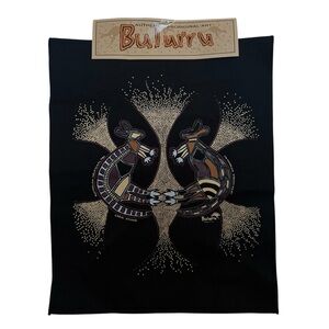 Bulurru Warrior Dreaming Aboriginal Fabric Art Panel Wall Hanging Lorni Hyland